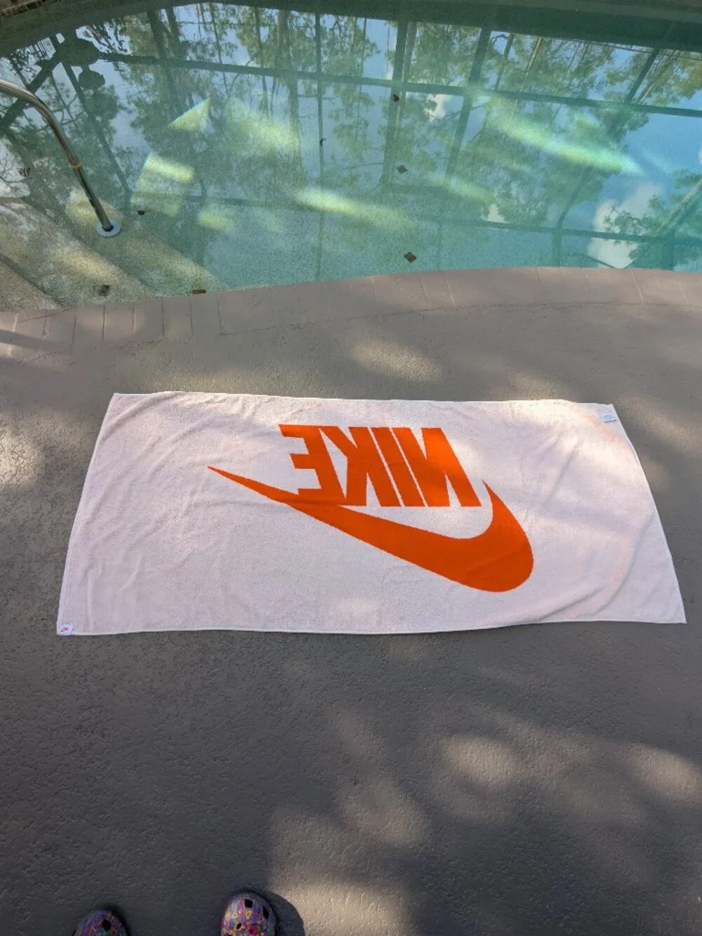 Nike Sportswear Pool Beach Towel Orange/White Box Logo NWT HF9405-808
